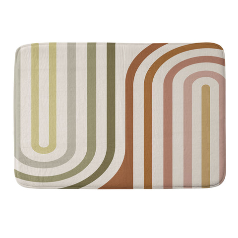 Colour Poems Bold Curvature Stripes I Memory Foam Bath Mat