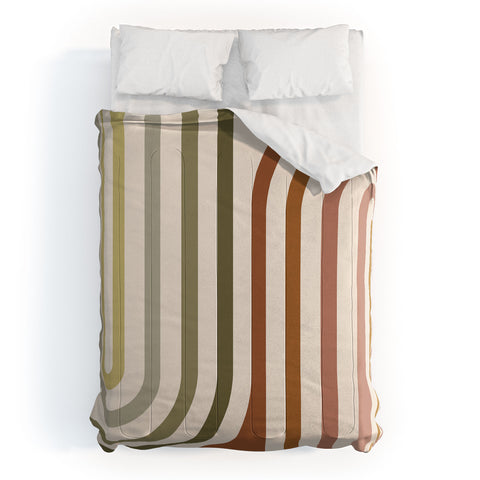 Colour Poems Bold Curvature Stripes I Comforter