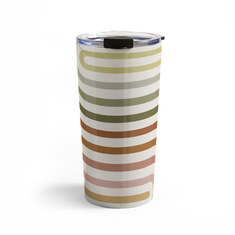 Colour Poems Bold Curvature Stripes I Travel Mug