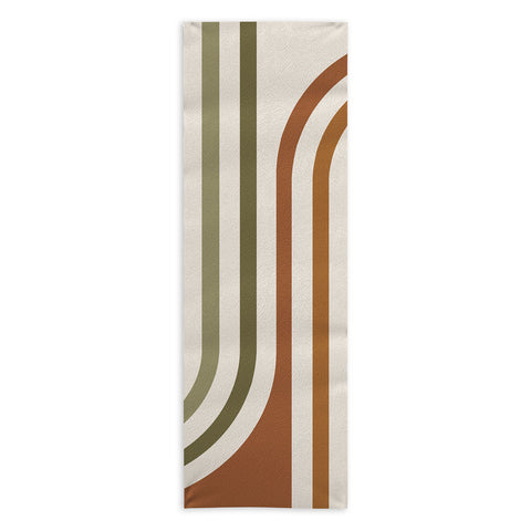 Colour Poems Bold Curvature Stripes I Yoga Towel