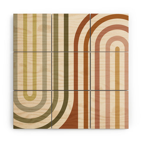 Colour Poems Bold Curvature Stripes I Wood Wall Mural