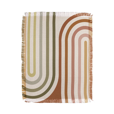 Colour Poems Bold Curvature Stripes I Throw Blanket