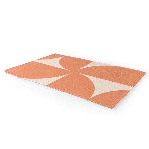 Colour Poems Bold Minimalism Peach Fuzz Area Rug