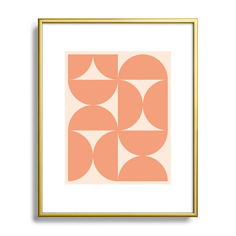 Colour Poems Bold Minimalism Peach Fuzz Metal Framed Art Print