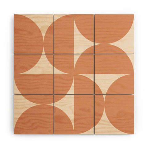 Colour Poems Bold Minimalism Peach Fuzz Wood Wall Mural