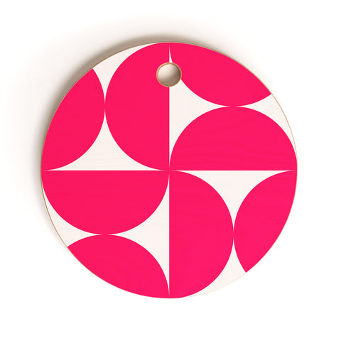 Colour Poems Bold Minimalism Viva Magenta Cutting Board Round