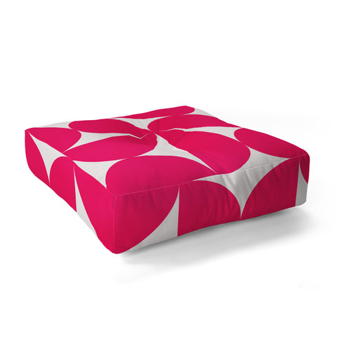Colour Poems Bold Minimalism Viva Magenta Floor Pillow Square