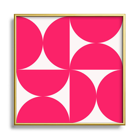 Colour Poems Bold Minimalism Viva Magenta Square Metal Framed Art Print