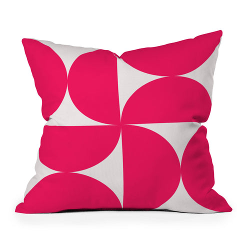 Colour Poems Bold Minimalism Viva Magenta Outdoor Throw Pillow