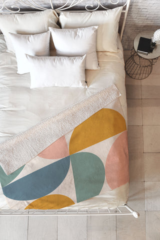 Colour Poems Bold Minimalism XXII Fleece Throw Blanket