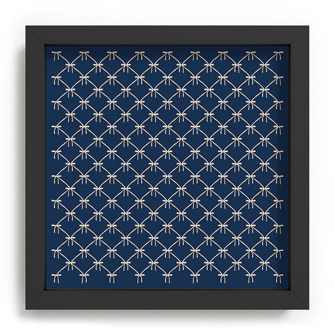 Colour Poems Bows and Ribbons Blue Recessed Framing Square