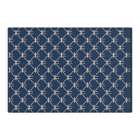 Colour Poems Bows and Ribbons Blue Outdoor Rug