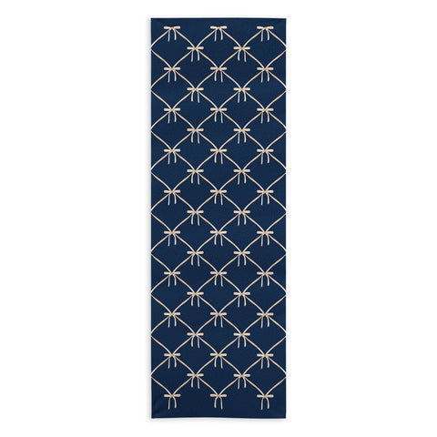 Colour Poems Bows and Ribbons Blue Yoga Towel