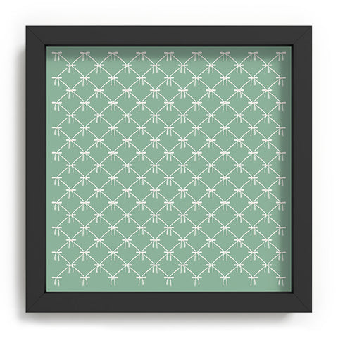 Colour Poems Bows and Ribbons Green Recessed Framing Square