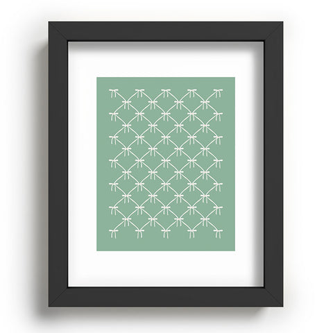 Colour Poems Bows and Ribbons Green Recessed Framing Rectangle