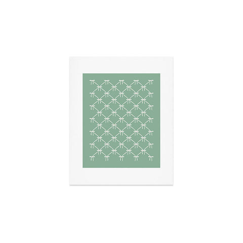 Colour Poems Bows and Ribbons Green Art Print