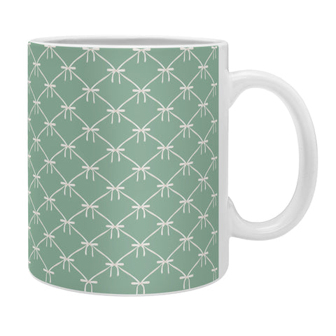 Colour Poems Bows and Ribbons Green Coffee Mug