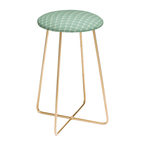 Colour Poems Bows and Ribbons Green Counter Stool