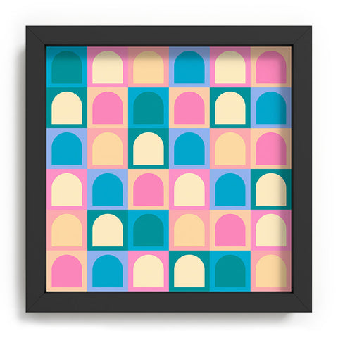 Colour Poems Checker Arches I Pastel Tones Recessed Framing Square