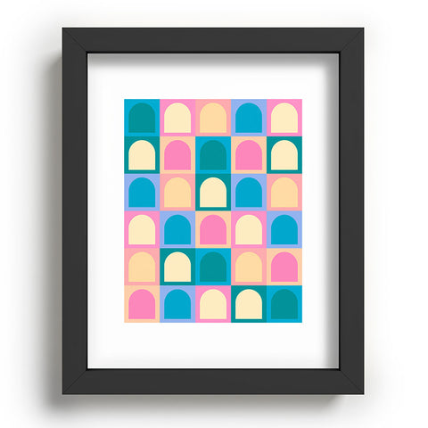 Colour Poems Checker Arches I Pastel Tones Recessed Framing Rectangle