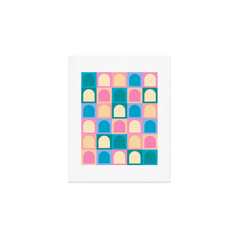 Colour Poems Checker Arches I Pastel Tones Art Print