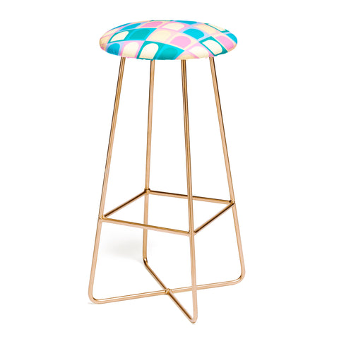 Colour Poems Checker Arches I Pastel Tones Bar Stool