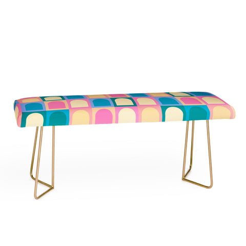 Colour Poems Checker Arches I Pastel Tones Bench