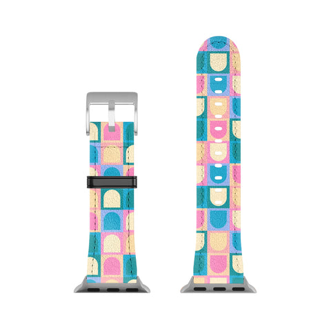 Colour Poems Checker Arches I Pastel Tones Apple Watch Band