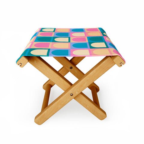 Colour Poems Checker Arches I Pastel Tones Folding Stool