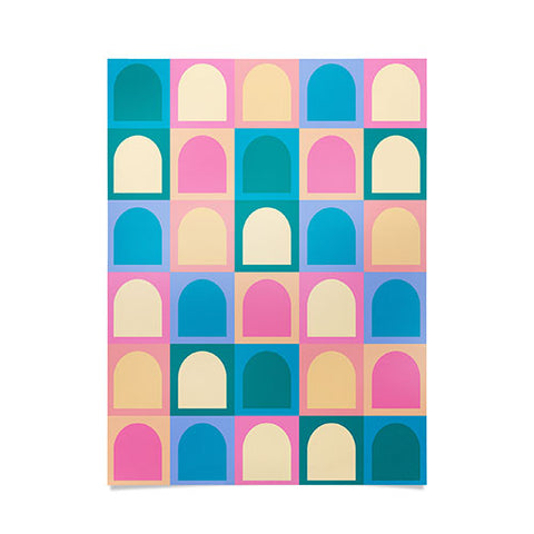 Colour Poems Checker Arches I Pastel Tones Poster