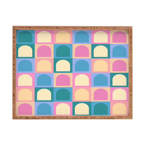 Colour Poems Checker Arches I Pastel Tones Rectangular Tray