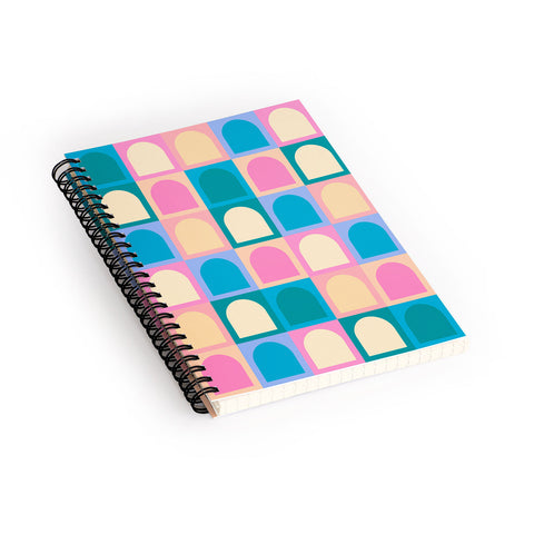 Colour Poems Checker Arches I Pastel Tones Spiral Notebook