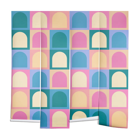 Colour Poems Checker Arches I Pastel Tones Wall Mural