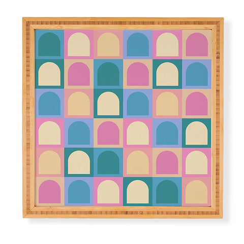 Colour Poems Checker Arches I Pastel Tones Framed Wall Art