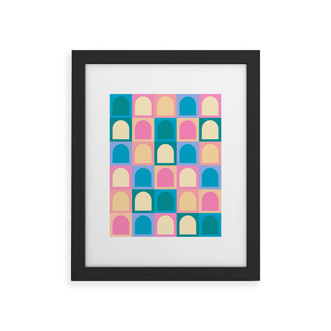 Colour Poems Checker Arches I Pastel Tones Framed Art Print