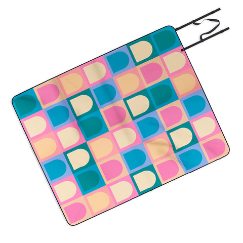 Colour Poems Checker Arches I Pastel Tones Picnic Blanket