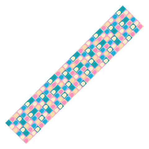 Colour Poems Checker Arches I Pastel Tones Table Runner