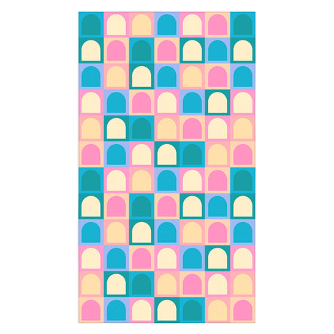 Colour Poems Checker Arches I Pastel Tones Tablecloth