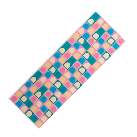 Colour Poems Checker Arches I Pastel Tones Yoga Mat