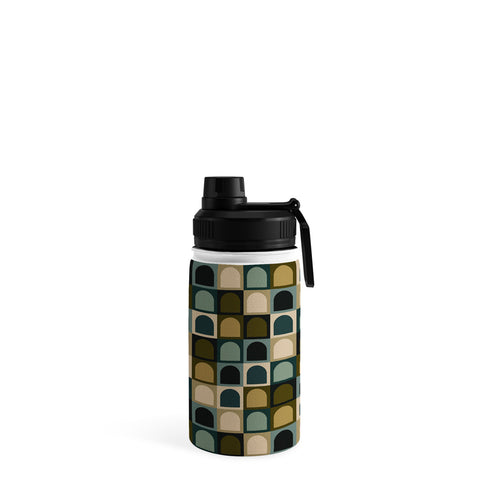 Colour Poems Checker Arches II Earthy Tones Water Bottle