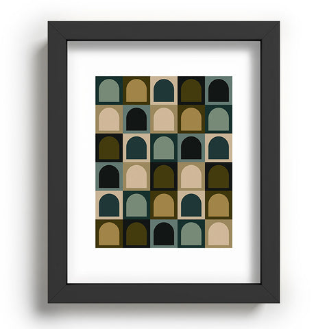 Colour Poems Checker Arches II Earthy Tones Recessed Framing Rectangle