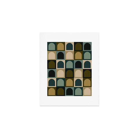 Colour Poems Checker Arches II Earthy Tones Art Print