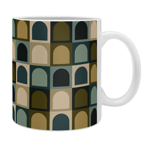 Colour Poems Checker Arches II Earthy Tones Coffee Mug