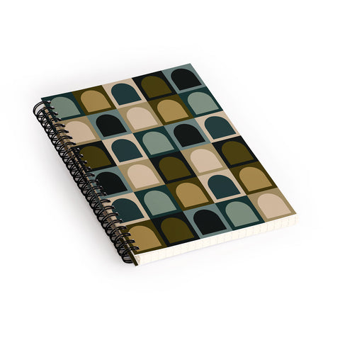 Colour Poems Checker Arches II Earthy Tones Spiral Notebook