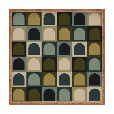 Colour Poems Checker Arches II Earthy Tones Square Tray