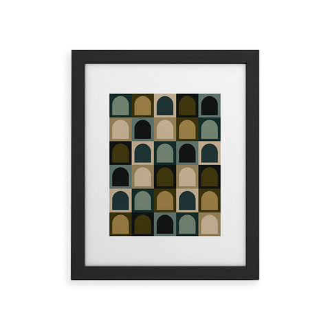 Colour Poems Checker Arches II Earthy Tones Framed Art Print