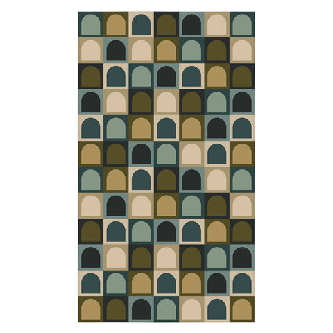 Colour Poems Checker Arches II Earthy Tones Tablecloth