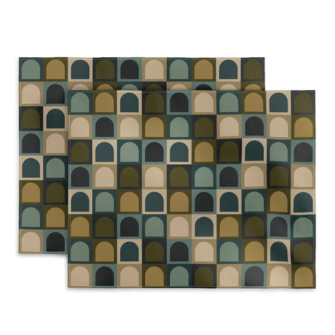 Colour Poems Checker Arches II Earthy Tones Placemat