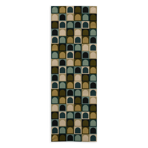 Colour Poems Checker Arches II Earthy Tones Yoga Towel