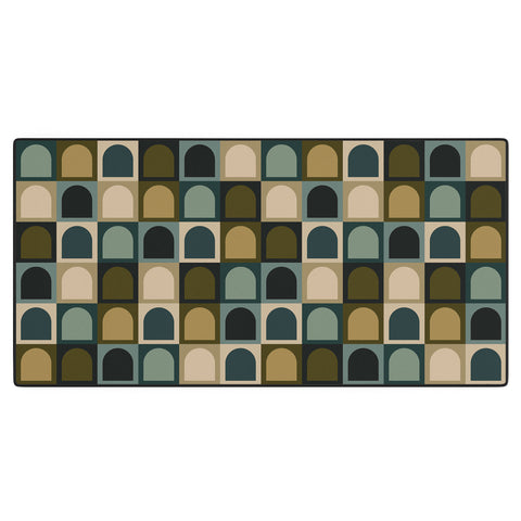 Colour Poems Checker Arches II Earthy Tones Desk Mat